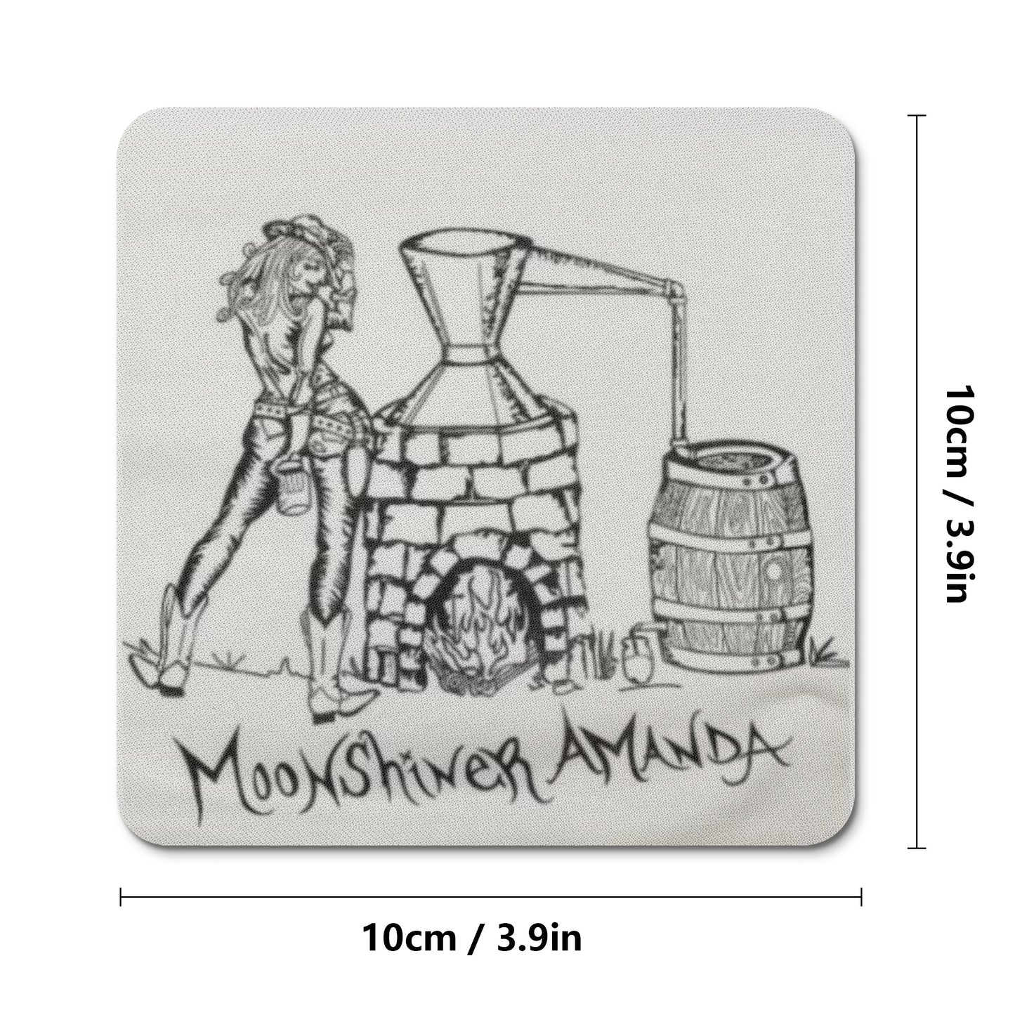 Coaster Set - Soft Rubber - Anti Slip - Sketch 1