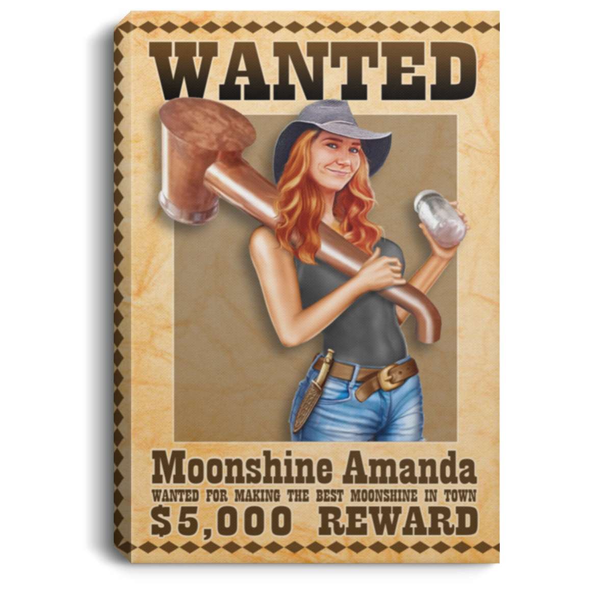 Canvas - Wanted Poster - Portrait