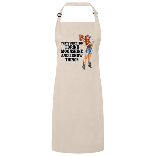 Apron - I Drink Moonshine and I Know Things