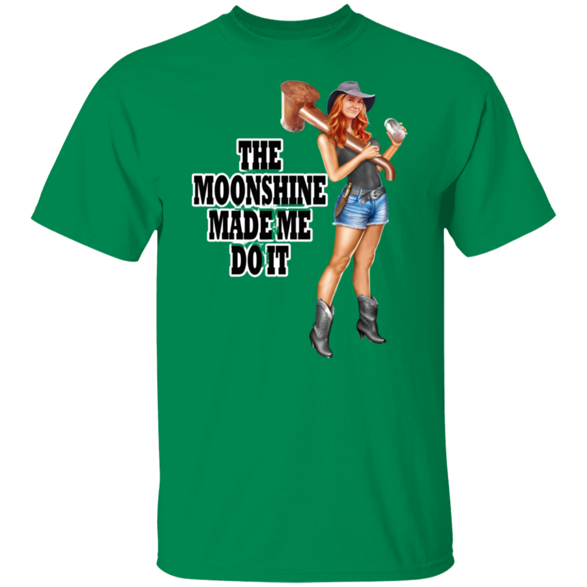 T-Shirt - Front Image - The Moonshine Made Me Do It!