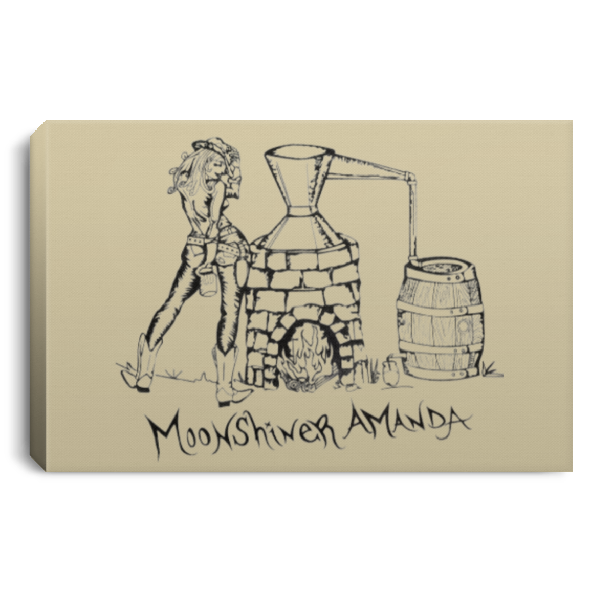 Canvas - Landscape - Moonshiner Amanda Sketch 1